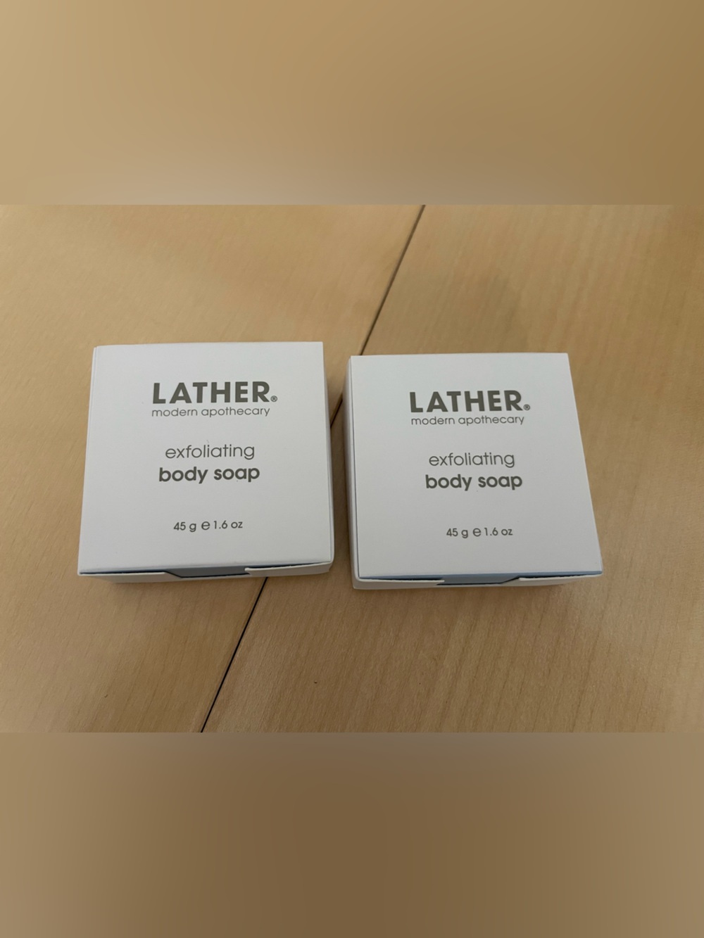 Set of 2 Lather Modern Apothecary Exfoliating Body Soap – 1.6 oz / 45g Guest Soa